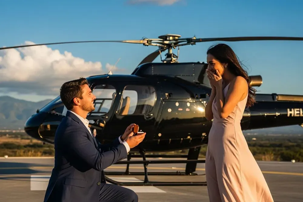 helicopter proposal dubai