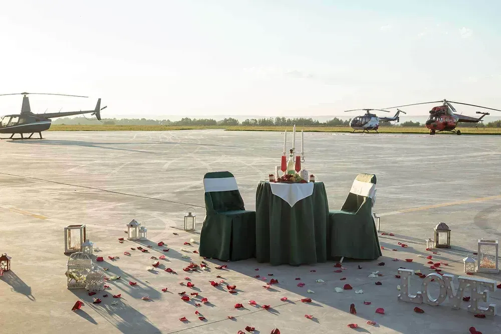 helicopter proposal photography