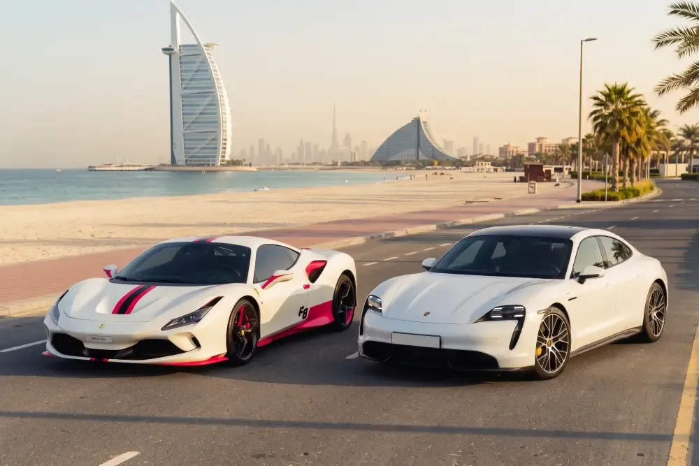 porsche vs ferrari rental dubai